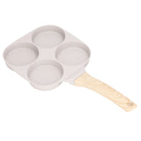 Egg Frying Pan Stick Proof Even Heating Flat Base Aluminum Alloy Pancake Pan for Induction Cooker Gas Stove 4 Cups - Close-Up Angle