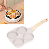 Egg Frying Pan Stick Proof Even Heating Flat Base Aluminum Alloy Pancake Pan for Induction Cooker Gas Stove 4 Cups