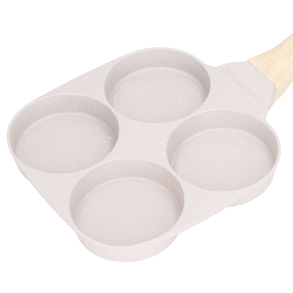 Egg Frying Pan Stick Proof Even Heating Flat Base Aluminum Alloy Pancake Pan for Induction Cooker Gas Stove 4 Cups