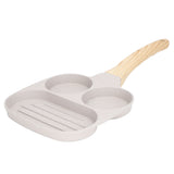 Egg Frying Pan Stick Proof Even Heating Flat Base Aluminum Alloy Pancake Pan for Induction Cooker Gas Stove 3 Cups - Rear View