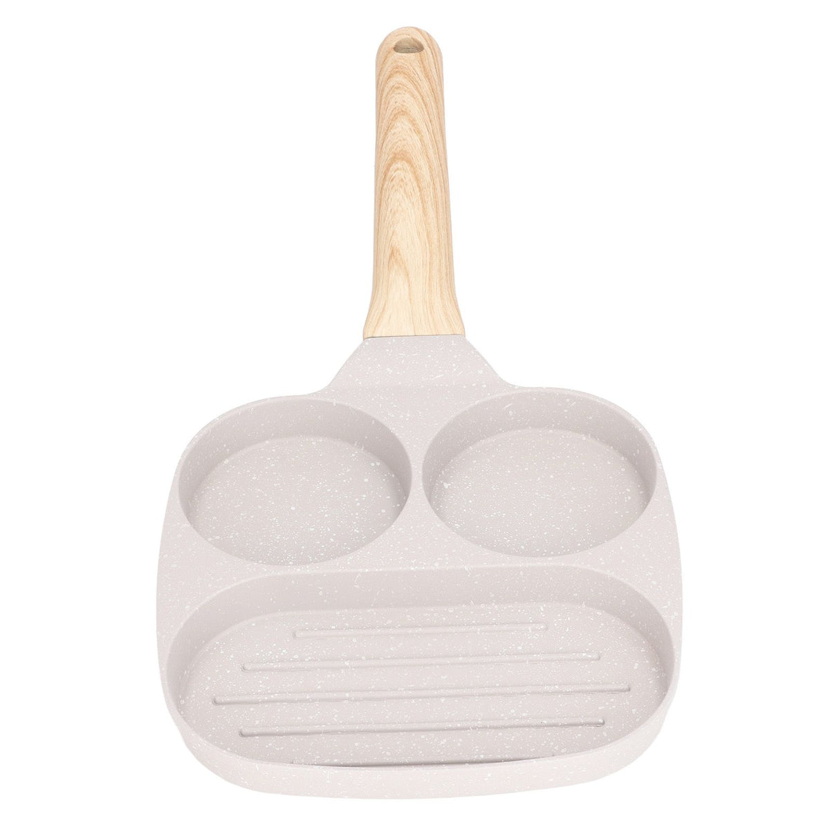 Egg Frying Pan Stick Proof Even Heating Flat Base Aluminum Alloy Pancake Pan for Induction Cooker Gas Stove 3 Cups