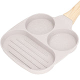 Egg Frying Pan Stick Proof Even Heating Flat Base Aluminum Alloy Pancake Pan for Induction Cooker Gas Stove 3 Cups