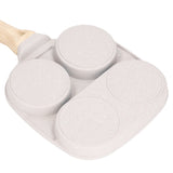Egg Frying Pan Stick Proof Even Heating Flat Base Aluminum Alloy Pancake Pan for Induction Cooker Gas Stove 3 Cups