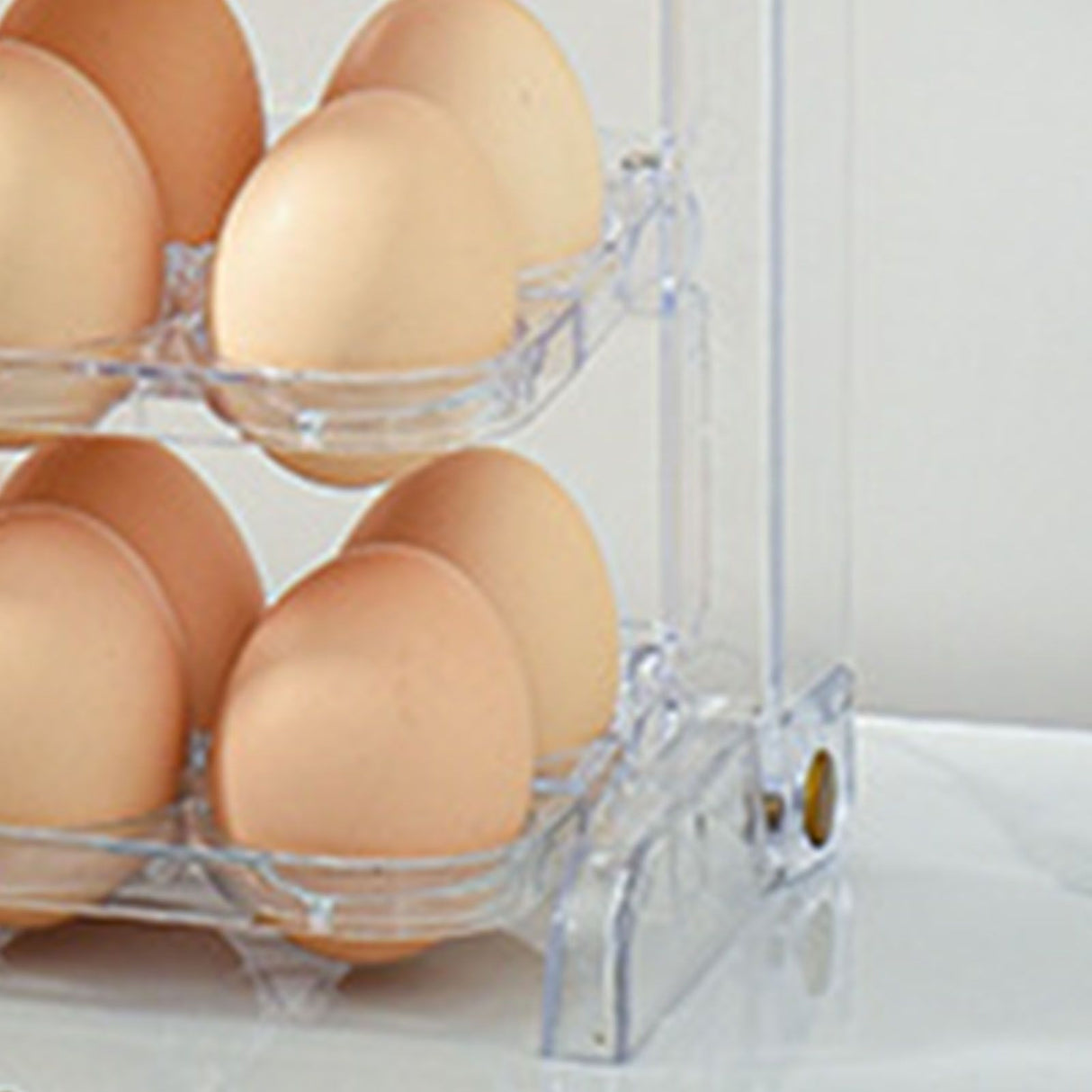 Foldable Egg Storage Container Simple 3 Layers Egg Protection Plastic Egg Tray Container Organizer for Home Kitchen Transparent White