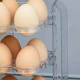 Foldable Egg Storage Container Simple 3 Layers Egg Protection Plastic Egg Tray Container Organizer for Home Kitchen Transparent White - Extra Image