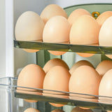 Foldable Egg Storage Container Simple 3 Layers Egg Protection Plastic Egg Tray Container Organizer for Home Kitchen Transparent Green - Extra Image