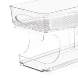 Double Layer Soda Can Organizer Automatic Rolling Transparent Beverage Can Storage Organizer for Refrigerator