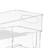 Double Layer Soda Can Organizer Automatic Rolling Transparent Beverage Can Storage Organizer for Refrigerator