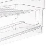 Double Layer Soda Can Organizer Automatic Rolling Transparent Beverage Can Storage Organizer for Refrigerator