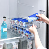 Double Layer Soda Can Organizer Automatic Rolling Transparent Beverage Can Storage Organizer for Refrigerator - Extra Image