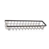 Refrigerator Hanging Shelf Nail Free with Hooks Black Refrigerator Spice Rack for Home Kitchen Double Layer