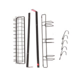 Refrigerator Hanging Shelf Nail Free with Hooks Black Refrigerator Spice Rack for Home Kitchen Double Layer - Extra Image