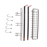 Refrigerator Hanging Shelf Nail Free with Hooks Black Refrigerator Spice Rack for Home Kitchen Double Layer - Extra Image