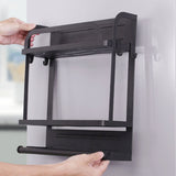 Refrigerator Magnetic Storage Shelf Organizer Strong Magnetic Spice Rack for Refrigerator B Style Double Layer - Extra Image
