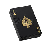 Poker Lighter Spade A Zinc Alloy Windproof UV Money Check Refillable Green Flame Lighter for Travel Camping Outdoor