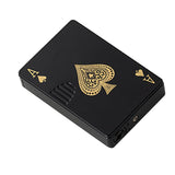 Poker Lighter Spade A Zinc Alloy Windproof UV Money Check Refillable Green Flame Lighter for Travel Camping Outdoor