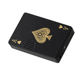 Poker Lighter Spade A Zinc Alloy Windproof UV Money Check Refillable Green Flame Lighter for Travel Camping Outdoor - Top-Down View