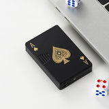 Poker Lighter Spade A Zinc Alloy Windproof UV Money Check Refillable Green Flame Lighter for Travel Camping Outdoor