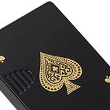 Poker Lighter Spade A Zinc Alloy Windproof UV Money Check Refillable Green Flame Lighter for Travel Camping Outdoor - Low Angle