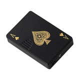 Poker Lighter Spade A Zinc Alloy Windproof UV Money Check Refillable Green Flame Lighter for Travel Camping Outdoor
