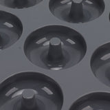Silicone Donut Mold 9 Cavity Prevents Stick Safe Heat Resistance Doughnut Pan Set for Cake Biscuit Bagels Muffins Dark Gray