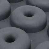 Silicone Donut Mold 9 Cavity Prevents Stick Safe Heat Resistance Doughnut Pan Set for Cake Biscuit Bagels Muffins Dark Gray