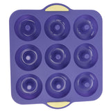 Silicone Donut Mold 9 Cavity Prevents Stick Safe Heat Resistance Doughnut Pan Set for Cake Biscuit Bagels Muffins Royalblue