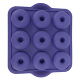 Silicone Donut Mold 9 Cavity Prevents Stick Safe Heat Resistance Doughnut Pan Set for Cake Biscuit Bagels Muffins Royalblue - Top-Down View