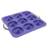 Silicone Donut Mold 9 Cavity Prevents Stick Safe Heat Resistance Doughnut Pan Set for Cake Biscuit Bagels Muffins Royalblue - Extra Image