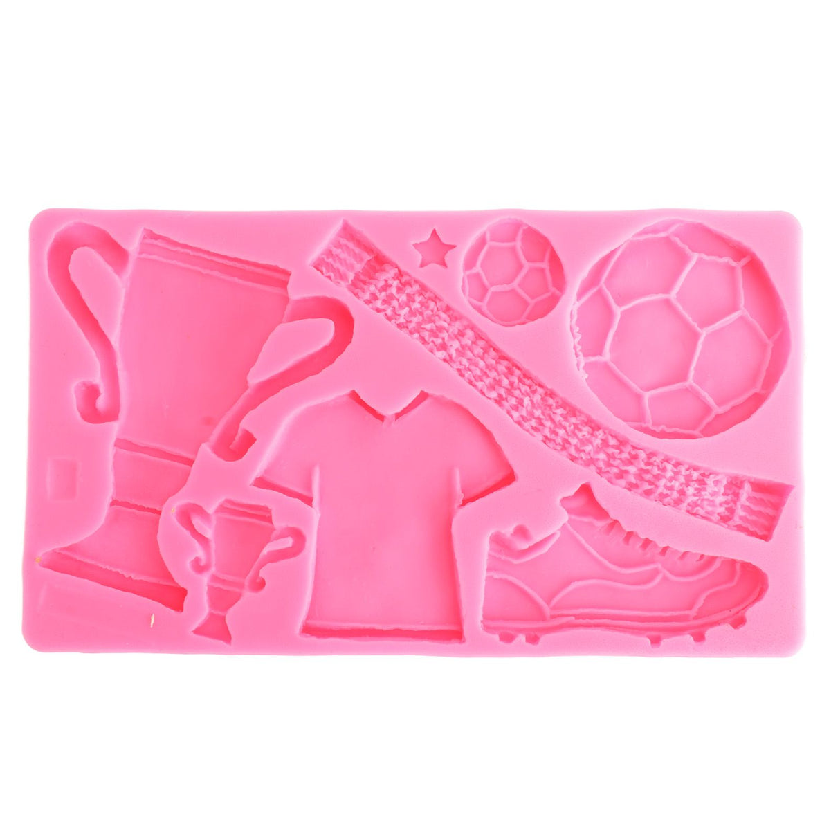Football Trophy Silicone Fondant Molds Clothes Shoes Cake Chocolate Mould DIY Baking Mold Pink