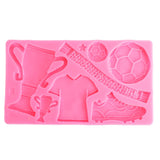Football Trophy Silicone Fondant Molds Clothes Shoes Cake Chocolate Mould DIY Baking Mold Pink
