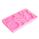 Football Trophy Silicone Fondant Molds Clothes Shoes Cake Chocolate Mould DIY Baking Mold Pink