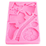Football Trophy Silicone Fondant Molds Clothes Shoes Cake Chocolate Mould DIY Baking Mold Pink