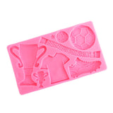Football Trophy Silicone Fondant Molds Clothes Shoes Cake Chocolate Mould DIY Baking Mold Pink
