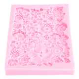 Fondant Mold Stick Proof Easy Release Odorless Silicone DIY Baking Mold for Chocolate Cake Cupcake Decoration - Rear View