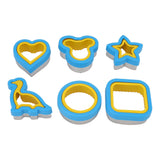 Sandwich Cutter Prevent Slip Rust Proof Cartoon Bread Press Mold for Pancake Rice Cheese Fruits 6pcs