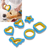 Sandwich Cutter Prevent Slip Rust Proof Cartoon Bread Press Mold for Pancake Rice Cheese Fruits 6pcs - Extra Image