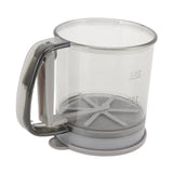 Flour Sifter Cup Handheld Double Layer Filter Mesh Flour Strainer Colander with Lid for Kitchen Supplies Baking Tools