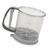 Flour Sifter Cup Handheld Double Layer Filter Mesh Flour Strainer Colander with Lid for Kitchen Supplies Baking Tools