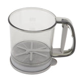 Flour Sifter Cup Handheld Double Layer Filter Mesh Flour Strainer Colander with Lid for Kitchen Supplies Baking Tools