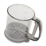 Flour Sifter Cup Handheld Double Layer Filter Mesh Flour Strainer Colander with Lid for Kitchen Supplies Baking Tools
