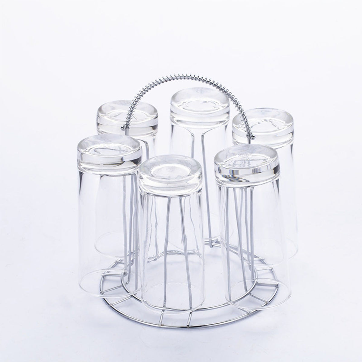Glass Water Cup Rack Bracket Stainless Steel Household Draining Cup Storage Rack Holder for Party