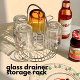 Glass Water Cup Rack Bracket Stainless Steel Household Draining Cup Storage Rack Holder for Party