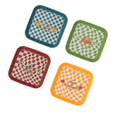 4Pcs Spit Bone Dish Food Grade Plastic Household Food Residue Snack Pan Small Mini Patent Apple Banana Lemon Avocado - Side View