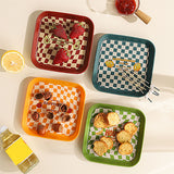 4Pcs Spit Bone Dish Food Grade Plastic Household Food Residue Snack Pan Small Mini Patent Apple Banana Lemon Avocado
