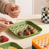 4Pcs Spit Bone Dish Food Grade Plastic Household Food Residue Snack Pan Small Mini Patent Apple Banana Lemon Avocado - Extra Image