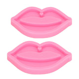 2pcs Lip Shape Silicone Molds Flexible DIY Fondant Molds Cake Decorating Molds for Cake Shop