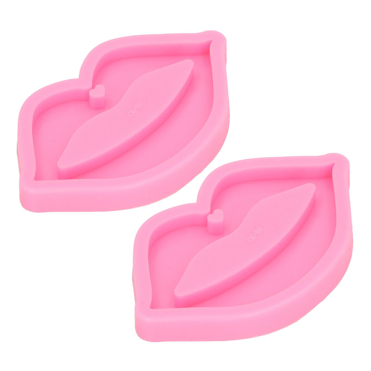 2pcs Lip Shape Silicone Molds Flexible DIY Fondant Molds Cake Decorating Molds for Cake Shop