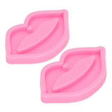 2pcs Lip Shape Silicone Molds Flexible DIY Fondant Molds Cake Decorating Molds for Cake Shop