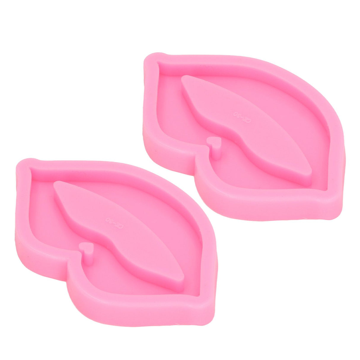 2pcs Lip Shape Silicone Molds Flexible DIY Fondant Molds Cake Decorating Molds for Cake Shop